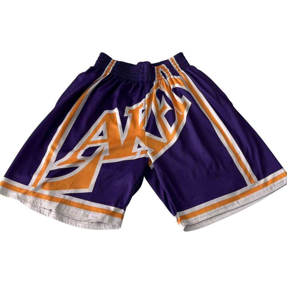 Hardwood Classics Los Angeles Lakers Road Shorts Purple Medium Mens